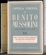 Opera Omnia di Benito Mussolini. Vol XX