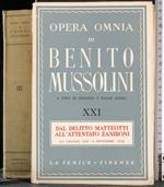 Opera Omnia di Benito Mussolini. Vol XXI