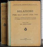 Relazione per gli anni 1930-1941. Vol 3