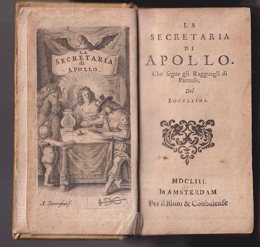 secretaria di Apollo. Che segue gli Ragguagli di Parnaso, del Boccalini - copertina