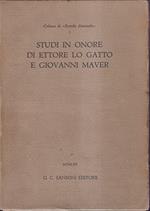Studi in onore di Ettore Lo Gatto e Giovanni Maver