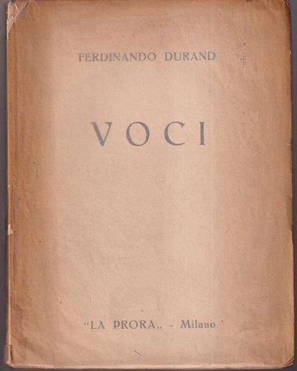 Voci - Ferdinando Durand - copertina