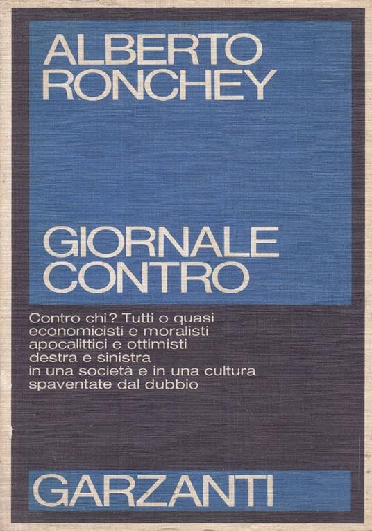 Giornale contro - Alberto Ronchey - copertina