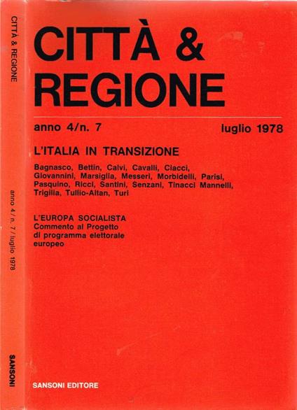 Città e Regione - copertina