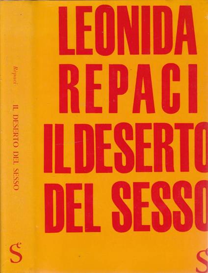 Il deserto del sesso - Leonida Rèpaci - copertina