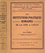 Les institutions politiques romaines de la cité à l'état