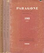 Paragone anno XVII, n 193,197,201 (nuova serie 13,17,21) 1966