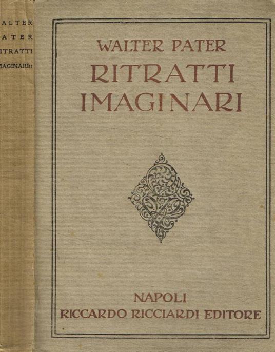 Ritratti imaginari - Walter Pater - copertina