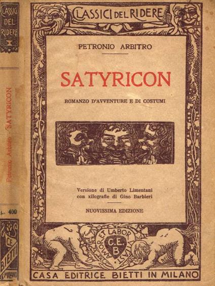 Satyricon - Arbitro Petronio - copertina