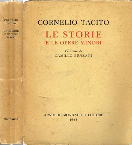 Le Storie - P. Cornelio Tacito - copertina