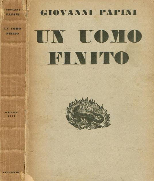 Un uomo finito - Giovanni Papini - copertina