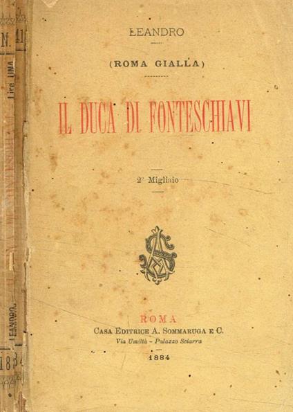 Il Duca di Fonteschiavi - Antonio Leandro - copertina