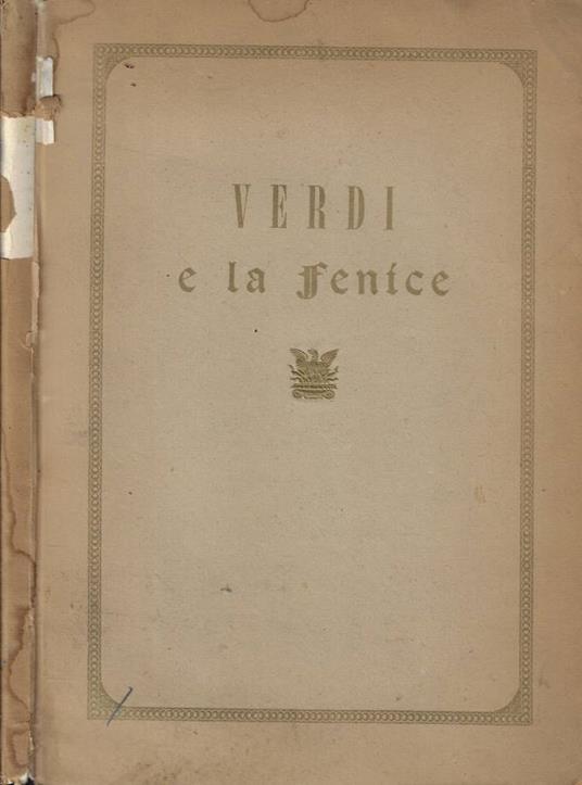 Verdi e la Fenice - copertina