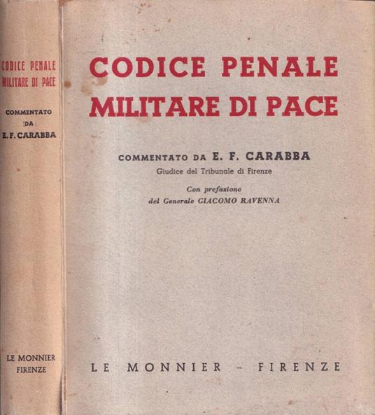 Codice penale militare di pace - copertina