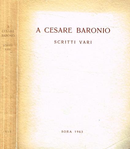 A Cesare Baronio - copertina