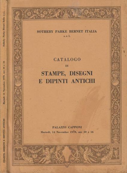 Catalogo di stampe, disegni e dipinti antichi - copertina