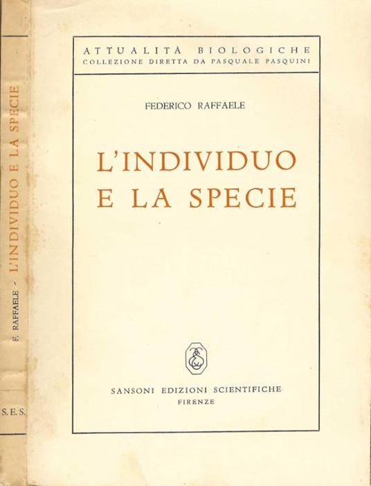 L' individuo e la specie - copertina