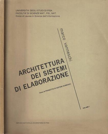 Architettura dei sistemi di elaborazione Vol. I - copertina