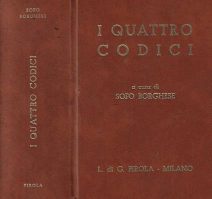 I quattro codici - Sofo Borghese - copertina