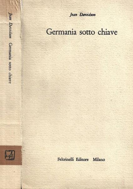 Germania sotto chiave - Jean Davidson - copertina