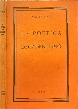 poetica del Decadentismo - Walter Binni - copertina