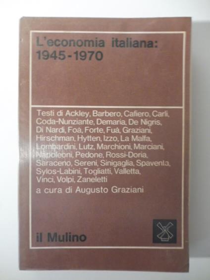 L' economia italiana: 1945-1970 - copertina