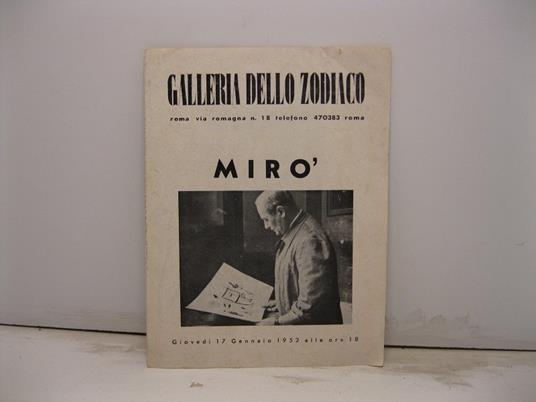 Galleria dello Zodiaco. Miro' - Gillo Dorfles - copertina