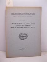 Lettere di Elisabetta e di Leonora Gonzaga a Francesco Maria della Rovere