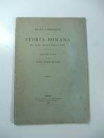 Sull'origine della storia romana dei primi secoli della citta'. Due letture