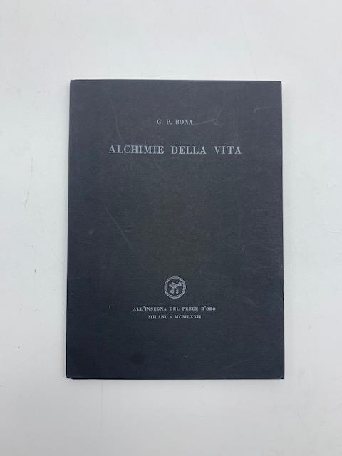 Alchimie della vita - Gian Piero Bona - copertina