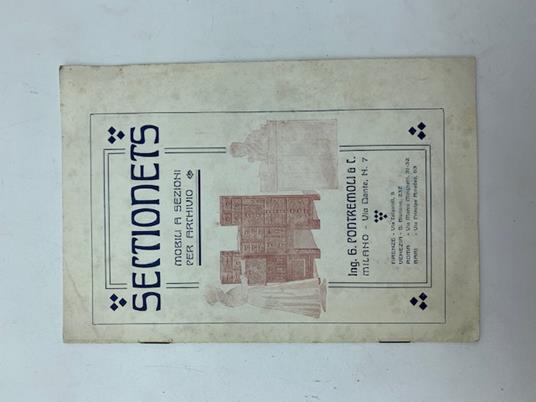 Sectionets. Mobili a sezioni per archivio. Ing. G. Pontremoli, Milano (Catalogo commerciale) - copertina