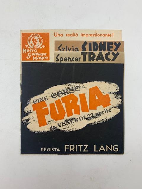 Furia. Regia di Fritz Lang (brochure promozionale) - copertina