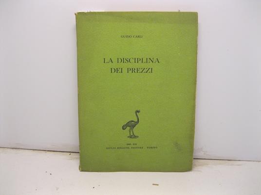 La disciplina dei prezzi - Guido Carli - copertina