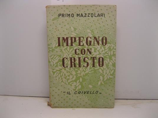 Impegno con Cristo - Primo Mazzolari - copertina