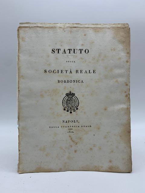 Statuto della Societa' Reale Borbonica - copertina