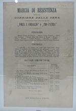 Marcia di Resistenza indetta dal Corriere della Sera e diretta dalle Societa' Ginnastiche milanesi 'Forza e Coraggio' e 'Pro Patria' (Bifoglio)