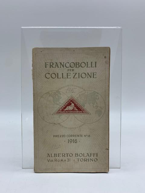 Francobolli per collezione. Prezzo corrente 1916. Alberto Bolaffi - copertina