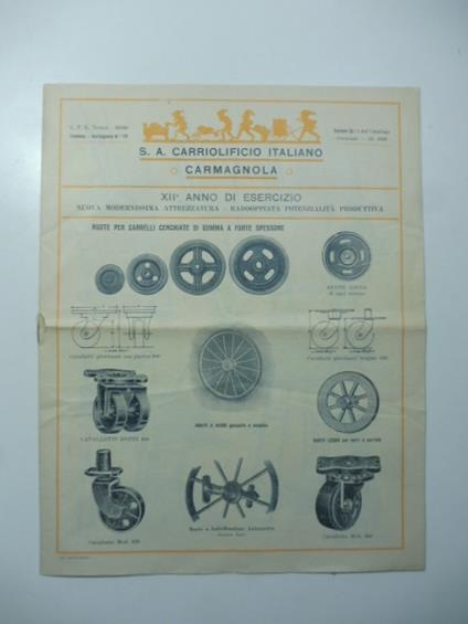 S.A. Carriolificio italiano Carmagnola. Catalogo generale 1929 - copertina