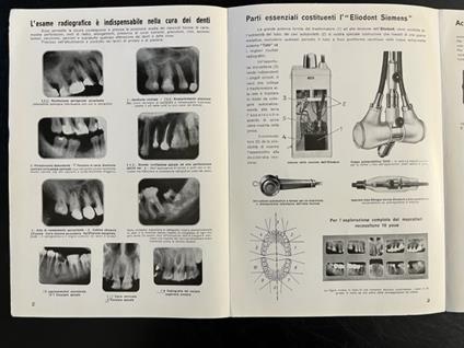 Apparecchio radiografico per dentisti Eliodont. Ufficio tecnico Dental Siemens (pieghevole pubblicitario) - copertina