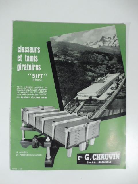 Classeurs et tamis giratoires Sift. Ets G. Chauvin, Grenoble - copertina