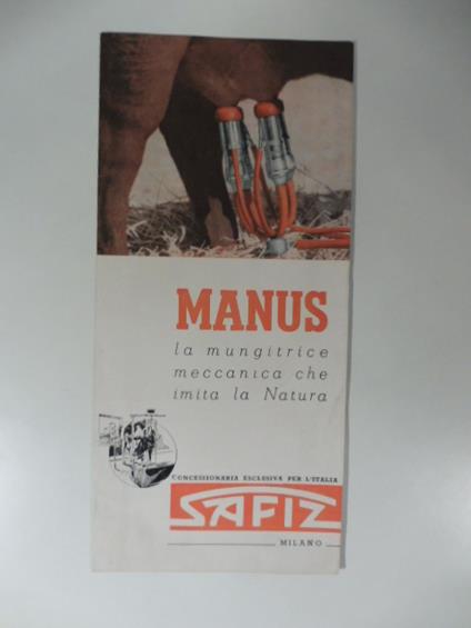 Manus. La mungitrice meccanica che imita la natura. Pieghevole pubblicitario - copertina