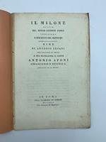 Il Milone. Gruppo del signor Giuseppe Fabris veneziano e due busti del medesimo. Rime