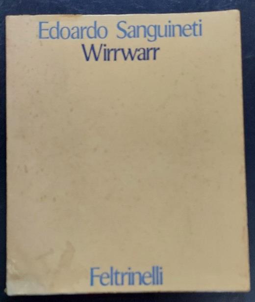 Wirrwarr - Edoardo Sanguineti - copertina