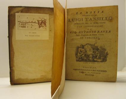 La balia poemetto di Luigi Tansillo pubblicato ora la prima volta con annotazioni da Gio. Antonio Ranza Regio Professore di Umane Lettere in Vercelli - Luigi Tansillo - copertina