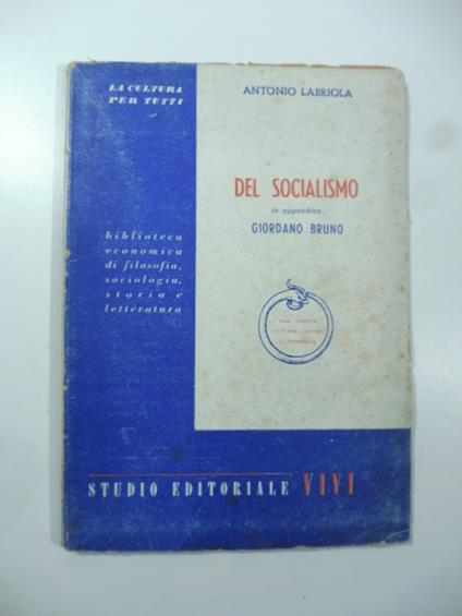 Del socialismo - Antonio Labriola - copertina