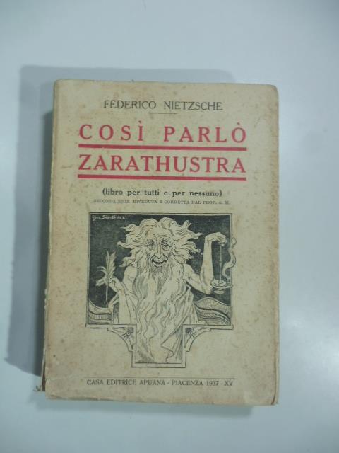 Cosi' parlo' Zarathustra (libro per tutti e per nessuno) - Friedrich Nietzsche - copertina