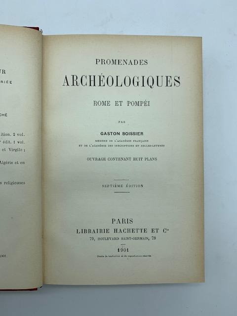 Promenades archeologiques. Rome et Pompei - Gaston Boissier - copertina