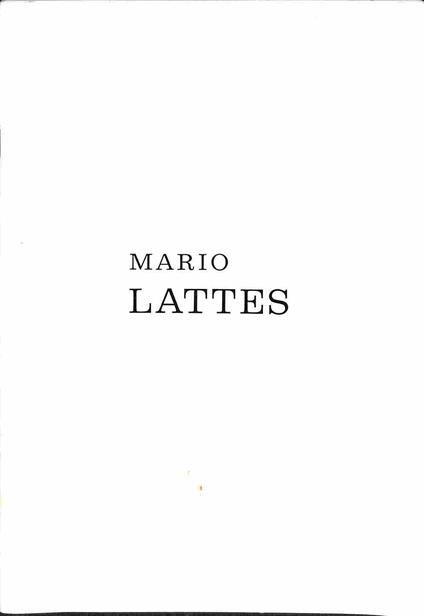 Mario Lattes. Disegni e acquerelli. Galleria I Portici, Torino. Dal 29 novembre 1974 - Mario Lattes - copertina