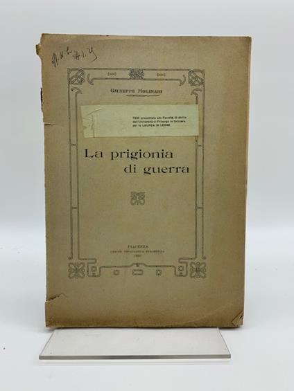 La prigionia di guerra - Giuseppe Molinari - copertina