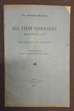 Gli studi geografici nello sviluppo della civilta' e nell'educazione moderna